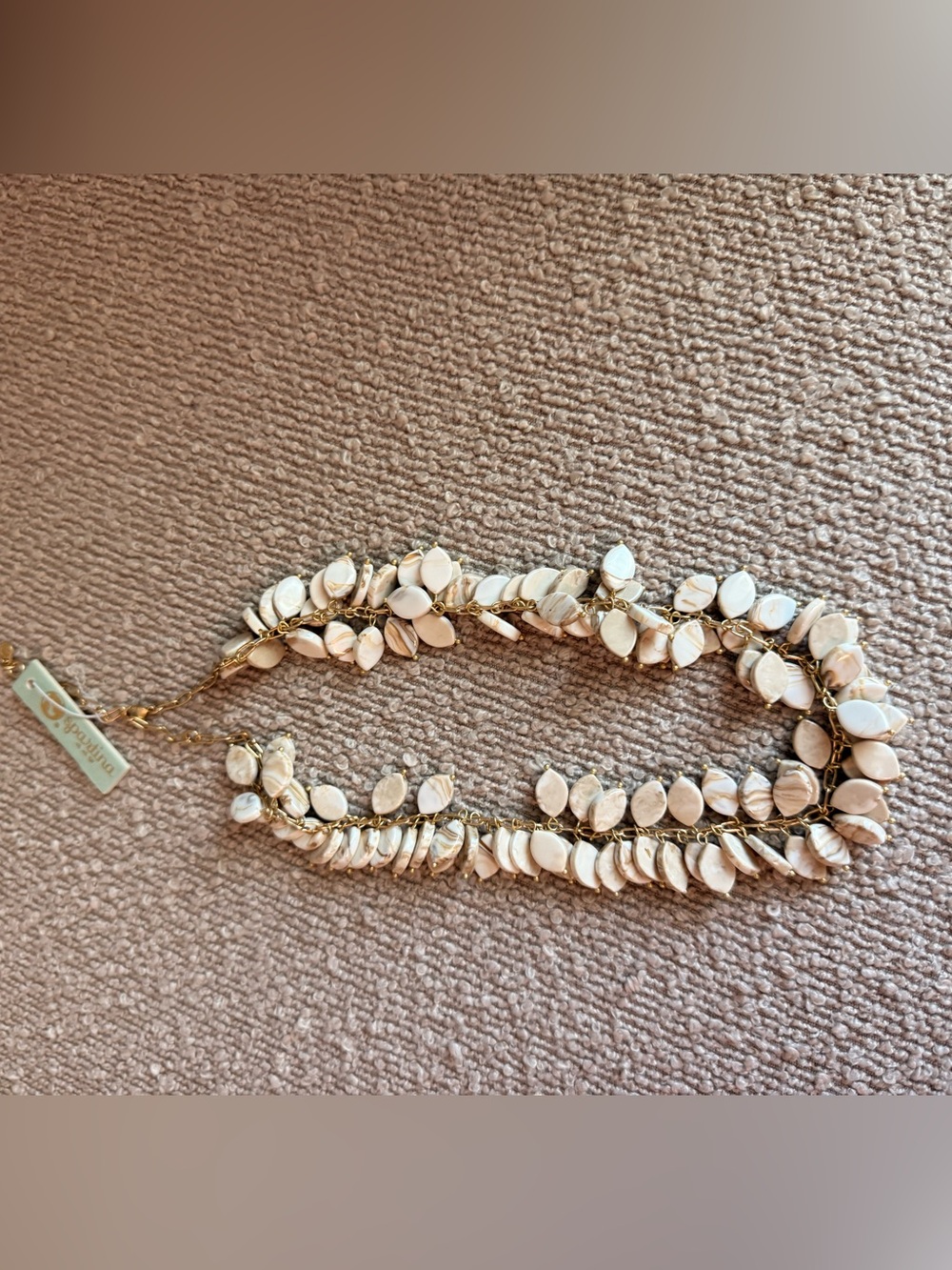 Statement Ivory Petal Bib Necklace - Spartina 449
